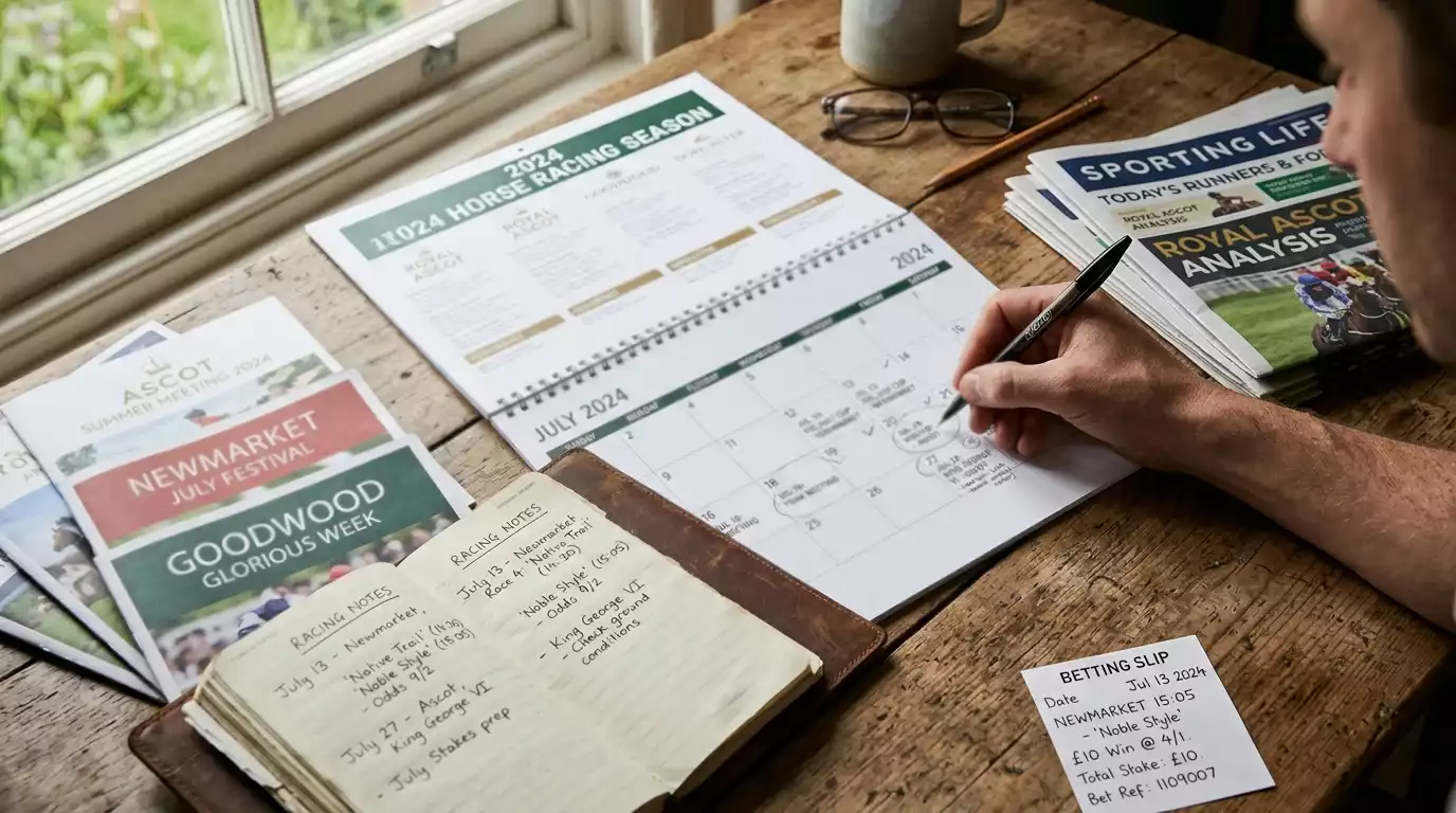 Racing calendar and form guides for ante-post betting planning