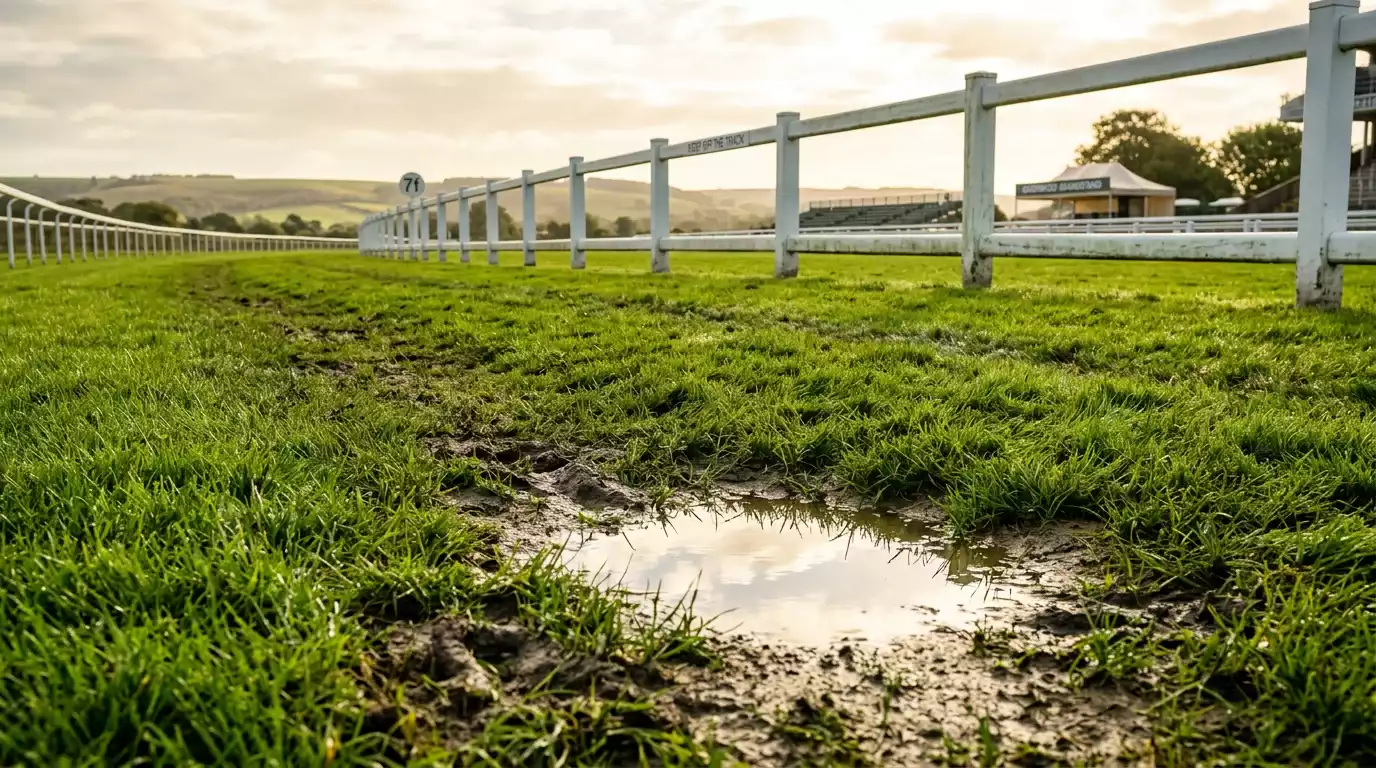UK racecourse turf showing ground conditions